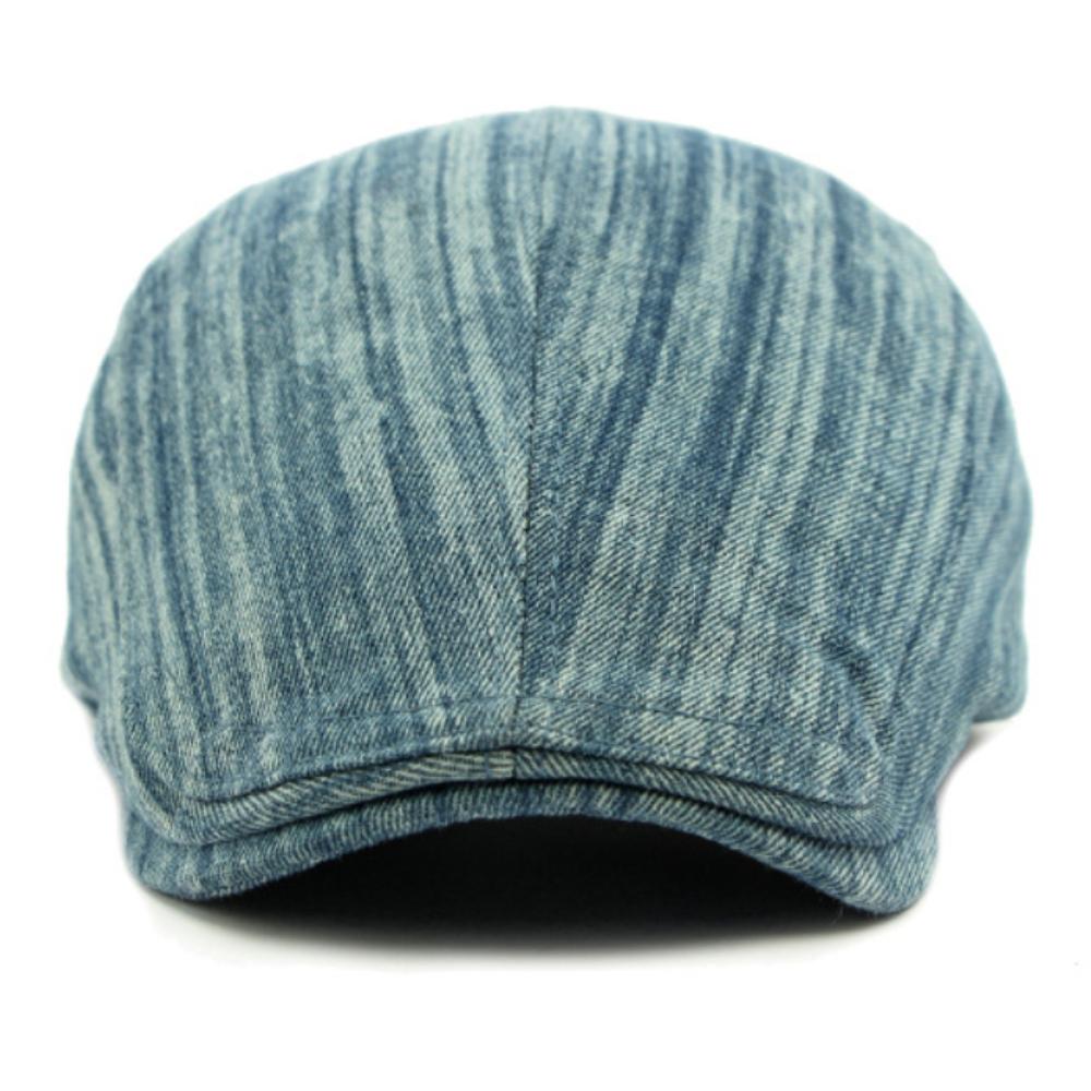 HT4724 Plus Size Berets for Men Women New Washed Denim Beret Hat Adjustable Ivy Flat Cap Male Female Spring Autumn Beret Cap