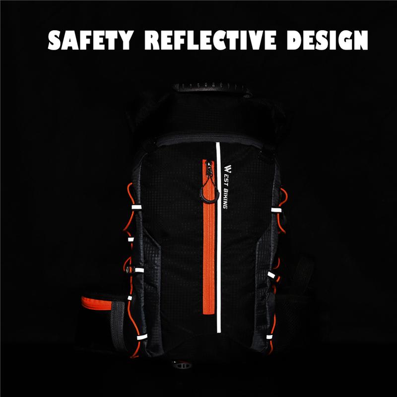 WEST BIKING 10L Nefes Alabilir Bisiklet Sırt Çantası Su Geçirmez Ultra Hafif Katlanabilir Bisiklet Çantası Outdoor Tırmanış Seyahat Yürüyüş Bisiklet Çantası