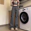 Women's High-Waisted Gray Flared Cargo Pants - Spring 2025 Collection