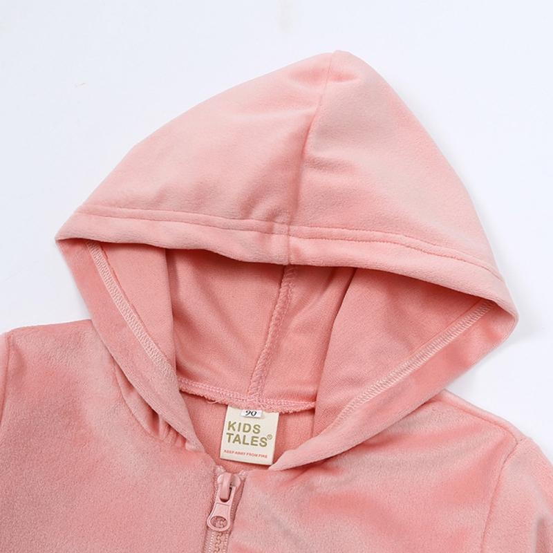 2-8 år Barn Vardagskläder Set Huvjacka och Byxor 2 st