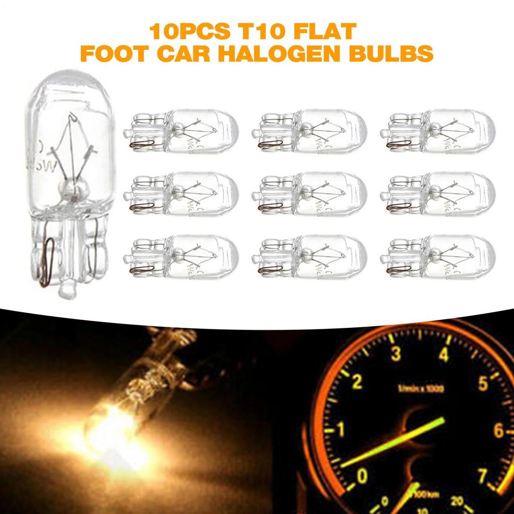Gerinkoken 10 Pcs LED Bulb Replacement Parts Clear Glass High Temperature Resistant Halogen