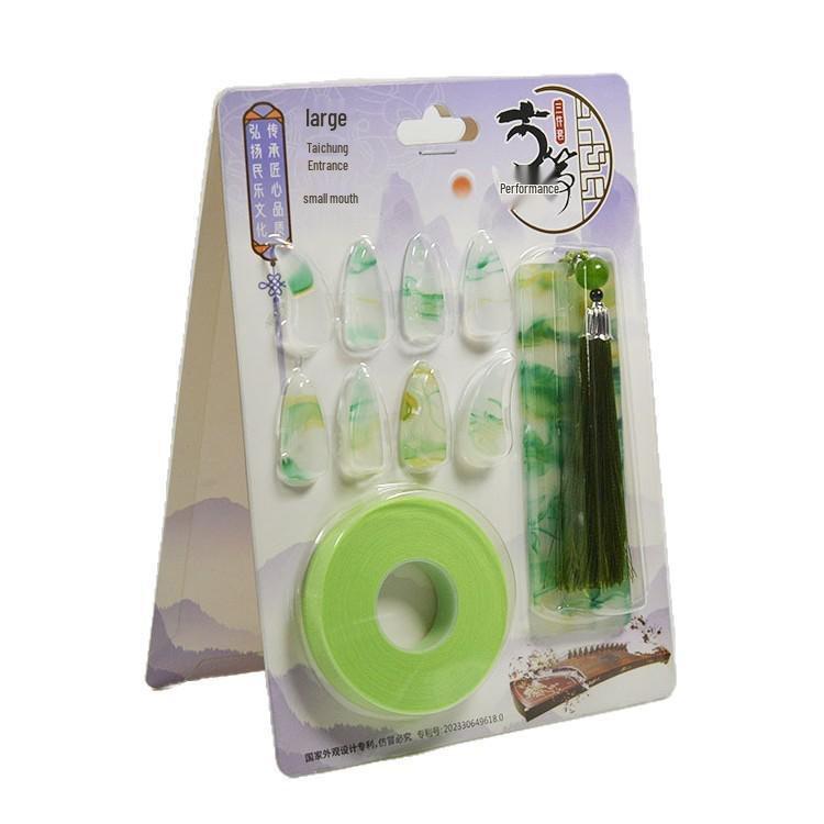 

Guzheng Fingernails Gift Box Set: Adhesive Tape & Fingernail Plates, 3-Piece Set Medium