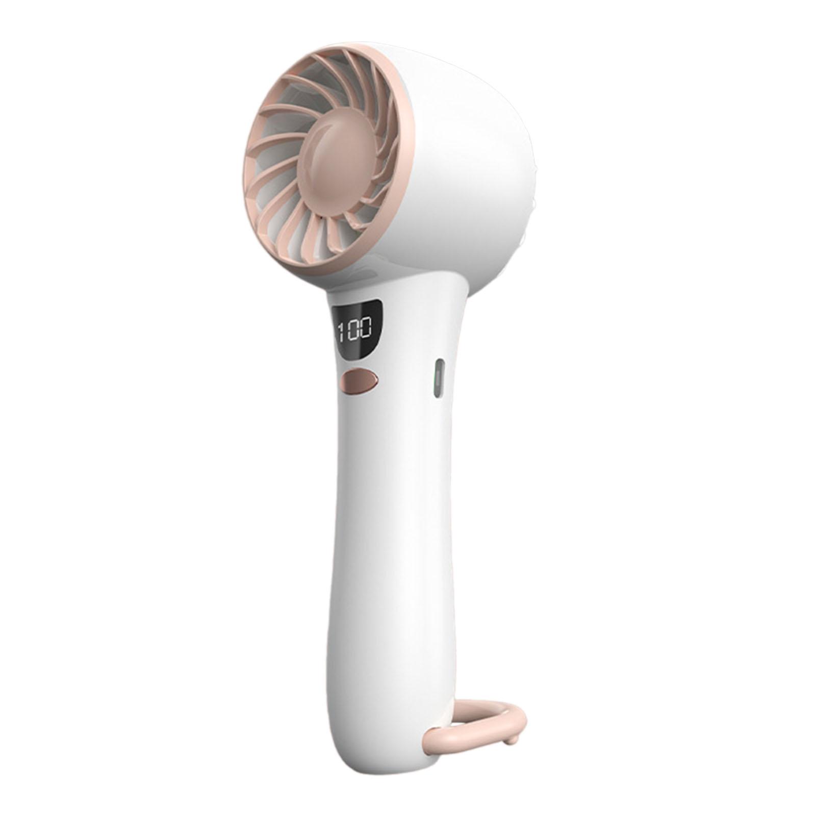 

Портативный ручной вентилятор с 5 скоростями и цифровым дисплеем, небольшой электрический ручной вентилятор, небольшой персональный вентилятор для офиса, работы, путешествий, рыбалки, дома розовый