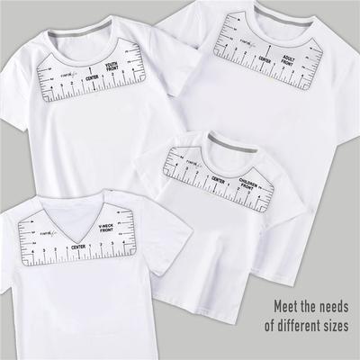 18 PCS T-Shirt Alignment Tool, T-Shirt Guide Ruler For Designing Clothing, PVC Back And Front Aligned T-Shirt Rulers