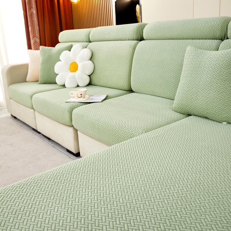 Thick Jacquard Sofa Seat Cushion Cover Funiture Protector Couch Covers for Sofas Anti-dust Removable Seat Slipcover Kids Pets