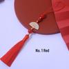 Ancient Style White Tassel Fan Pendant for Hanfu/Qipao Lapel or Phone