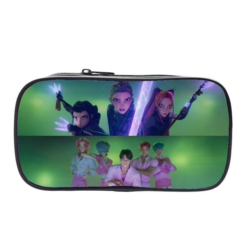 New Printed Witch Huntrix Kpop Student Pencil Bag Kpop Storage Stationery Bag Pencil Bag Men and Women