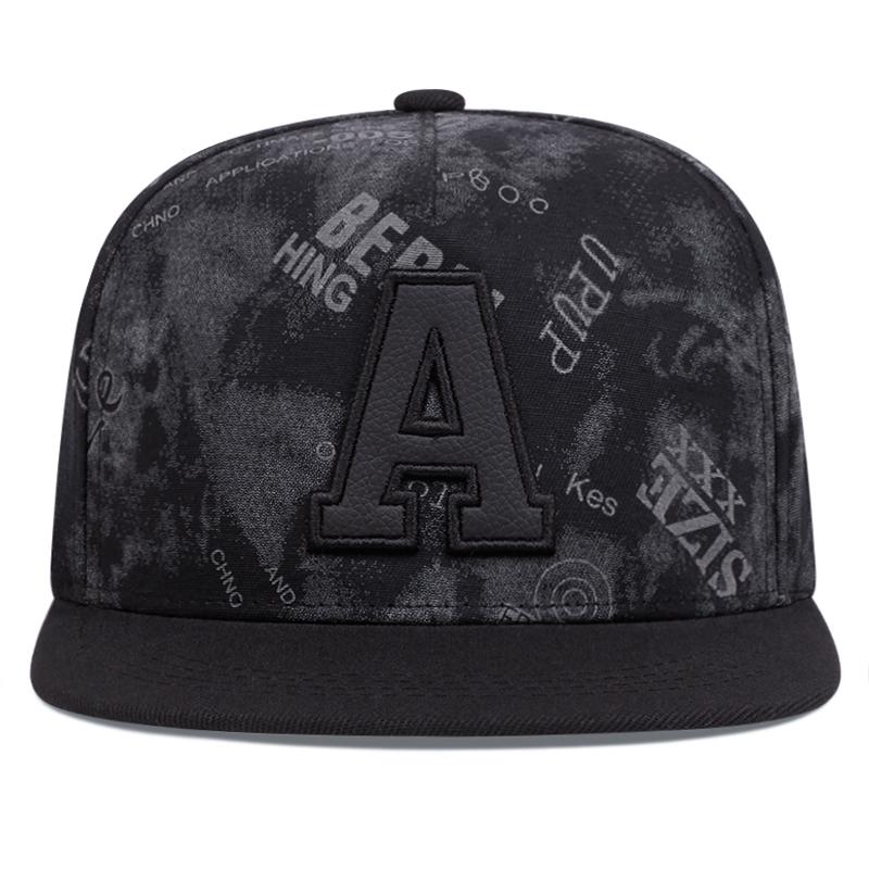 New A Graffiti Embroidery Flat Brimmed Hat Men'S Retro Baseball Hat Hip Hop Hat Women'S Outdoor Decorative Hat Sunshade Hat
