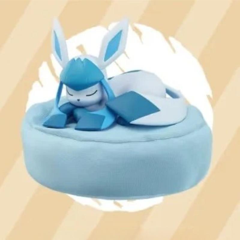 Po Ke Mon Eevee Sleeping Position Series Blind Box Sylveon Umbreon Flareon Jolteon Anime Desktop Decoration Model Toy