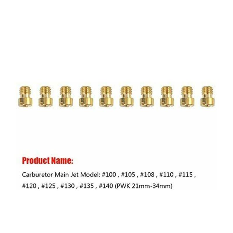 30 pezzi getto lento carburatore getti principali + 10 pezzi getti lenti/kit getto pilota per carburatori PWK Keihin OKO