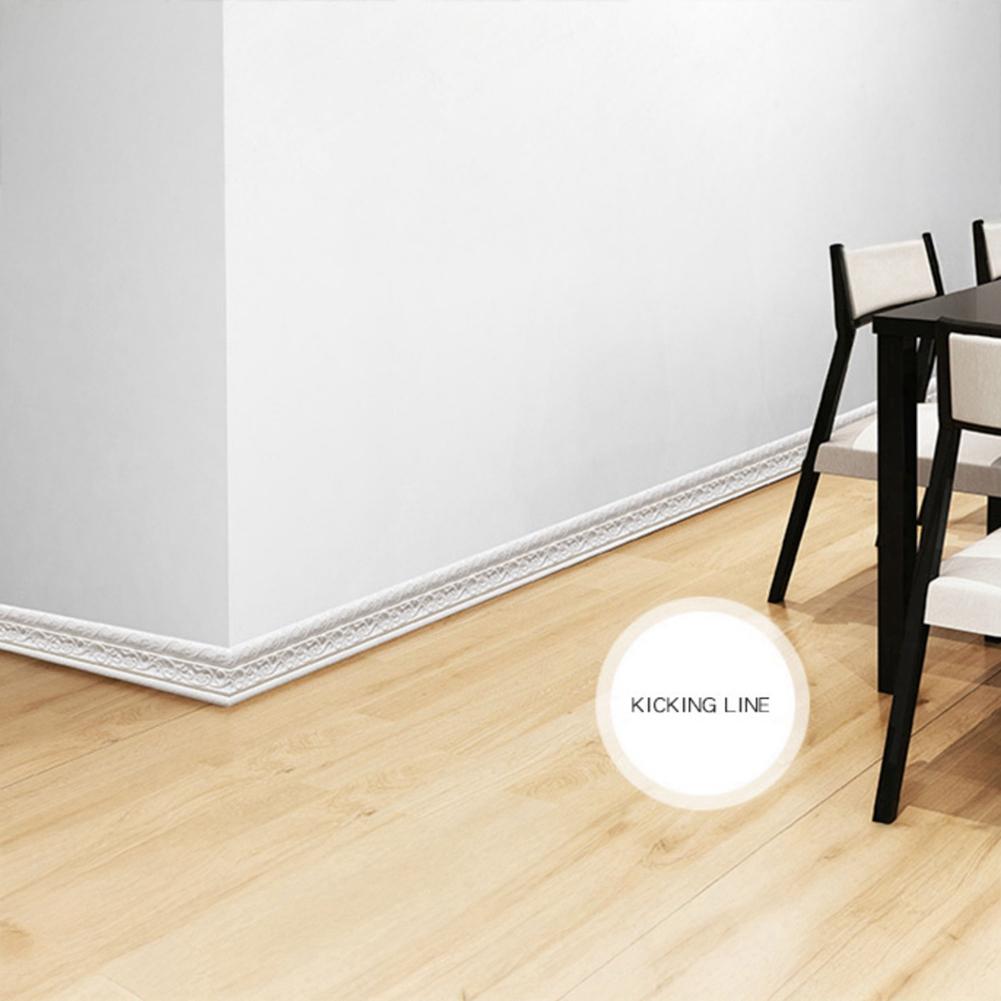 8*230cm 3D Pěnové Samolepky na Zeď Vodotěsné Samolepicí Okrajová Tapetová Lišta Nástěnná Dekorace Odnímatelná Samolepka