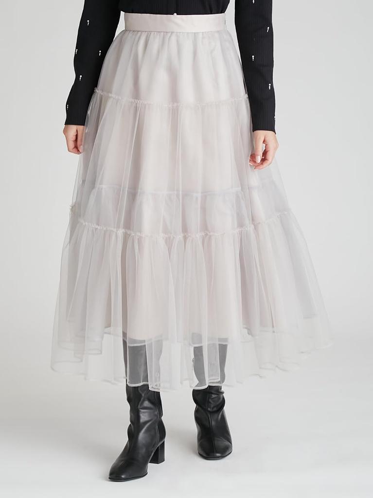 Tulle tiered skirt CWFS261010LGRY36