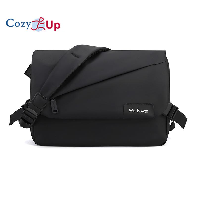 

Мужская минималистичная сумка через плечо Cozy Up, модная сумка через плечо, водонепроницаемая сумка почтальона большой вместимости, деловой портфель 30cm * 8cm * 23cm чёрный
