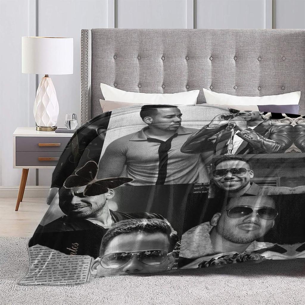 Latin Singer Romeo Santos Blanket Soft Warm Flannel Throw Blanket Bedspread for Bed Living room Picnic Travel Home Couch