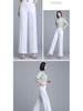 Women's High-Waisted Wide-Leg Ice Silk Pants - Loose, Straight, Versatile, Cropped, Perfect for Spring/Summer