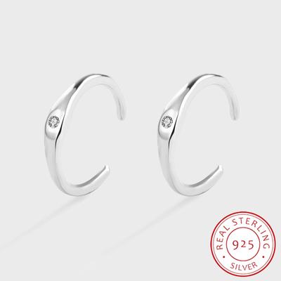 Brinco de zircônia simples S925 brinco de prata para mulheres joias de festa de moda casamento joias de prata esterlina brincos de festa joias de prata esterlina