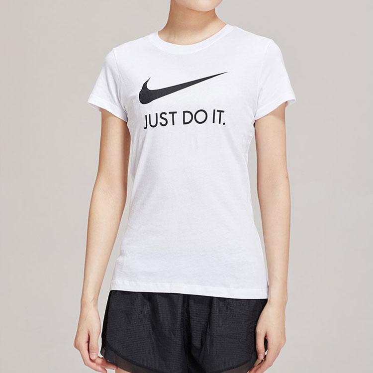 Nike NSW Tee JDI Print Short Sleeve T-shirt Women Tops White CI1384-100