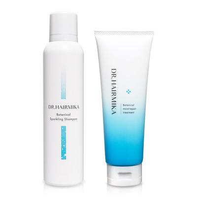 Conjunto Tratamento Shampoo Carbonatado Botânico Hairmica Shampoo Orgânico Espumante Condicionador Carbonatado Altamente Concentrado Sem Silicone