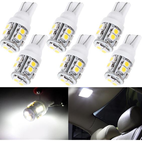 Cciyu 6 Piece Super White T10 Wedge W5W 921 168 194 10-3528-SMD LED Light Bulbs Replacement Fit for 2000-2013 For Honda Insight