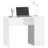 Desk High Gloss White 100 X 55 X 75 Cm Engineered Wood