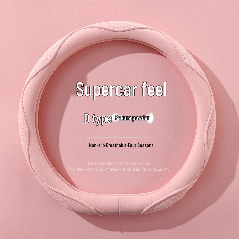 Ultratunt Mockaskinn Rattöverdrag: Andningsbar, Halkfri, Svettabsorberande, Året-runt Universell Passform.