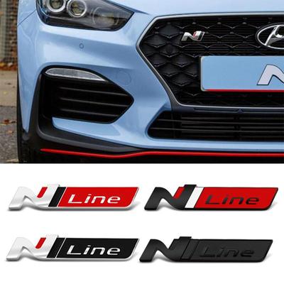 3D metall N LINE gitter emblem Bakre bagasjerom Body Badge Sticker