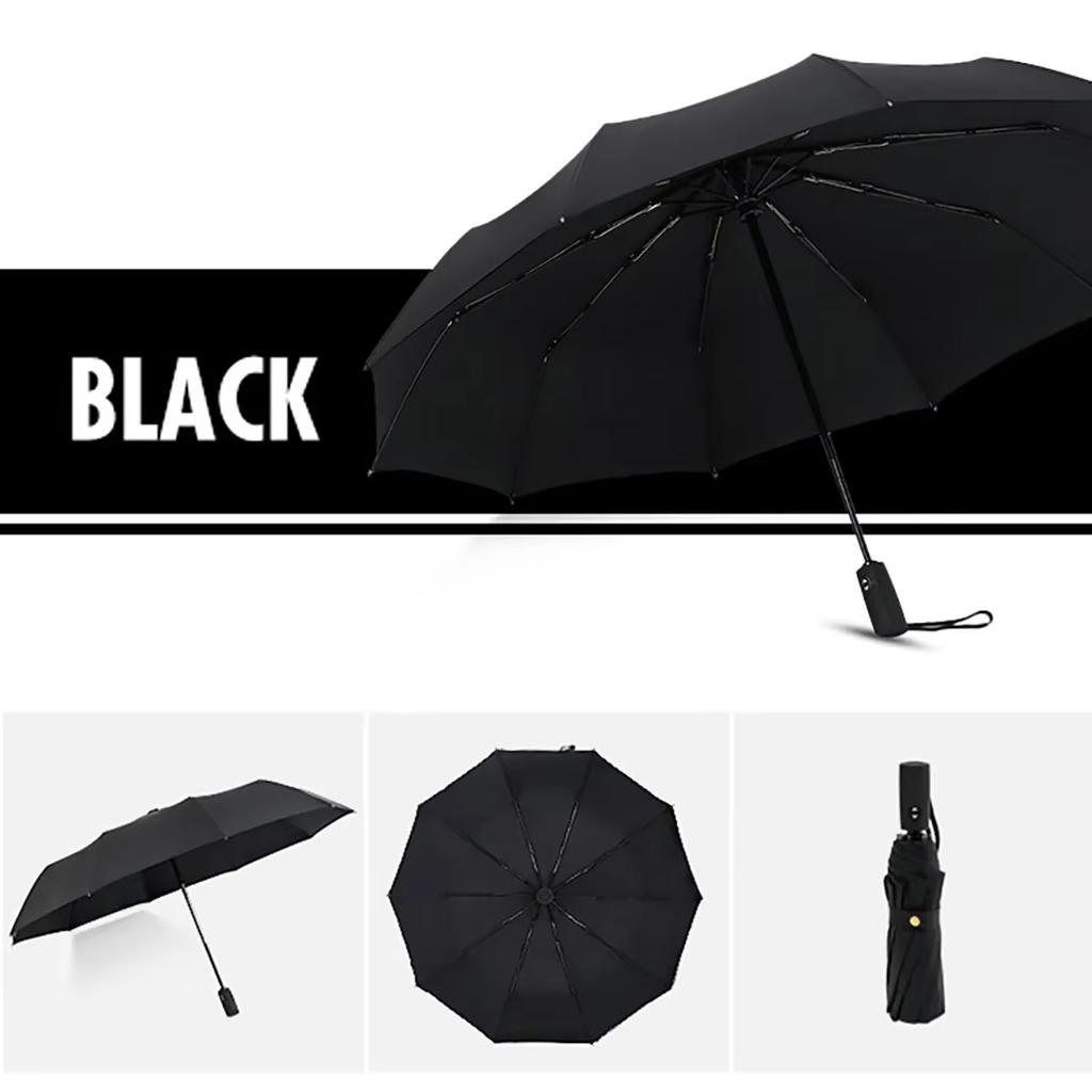 Double-layer Automatic Umbrella Windproof Sun Protection Strong 10 Skeleton Durable and Sturdy Business Folding Umbrella 1PC