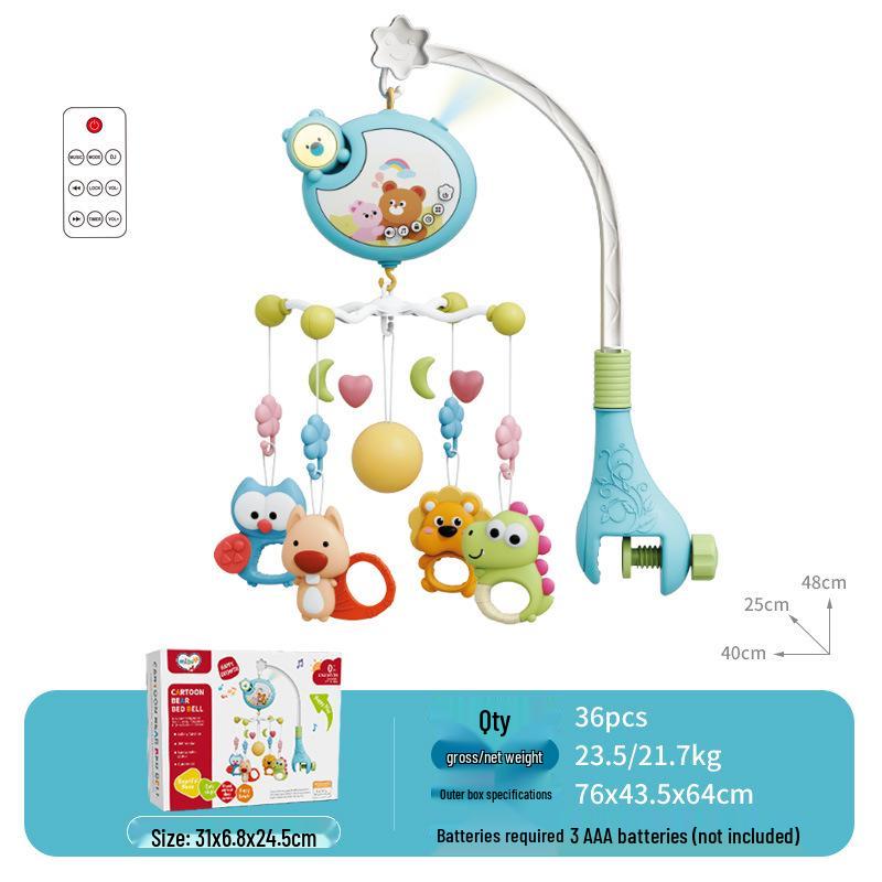 Multifunctional Rotating Music Crib Mobile – Soothing Toy for Newborns
