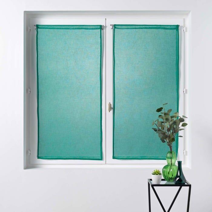 Paire de Rideaux Voile 60 x 160 cm Sandras Emeraude