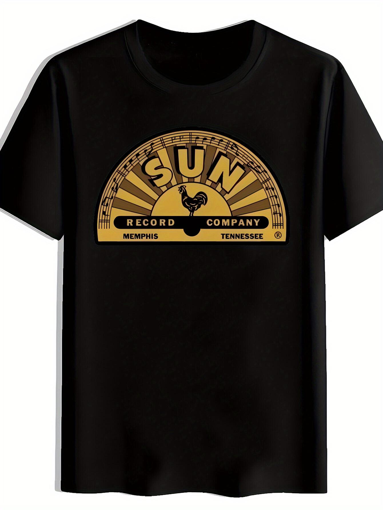 T-shirt Black  Sun Records  Graphic - Vintage Rock  n  Roll Design L