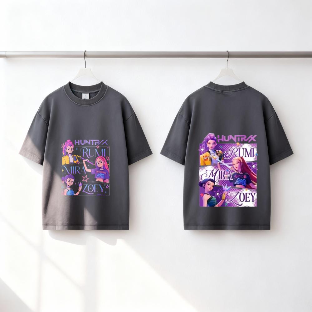 Kids Wear Sport Clothing Cartoon Hunter T-Shirt Double Sided Design Casual Comfortable Short Sleeve Tee