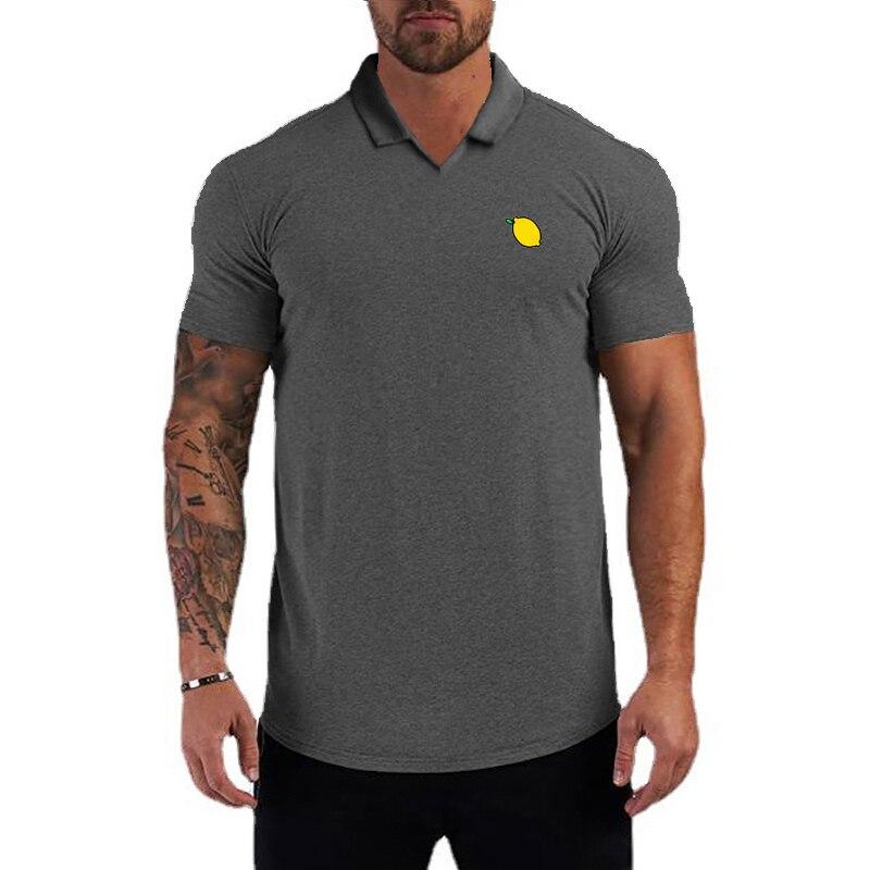 Do The Work  Summer Cotton Gym Sports Mens Fashion Casual Bodybuilding Fitness Workout Breathavke Printed Polo Shirt M-2xl