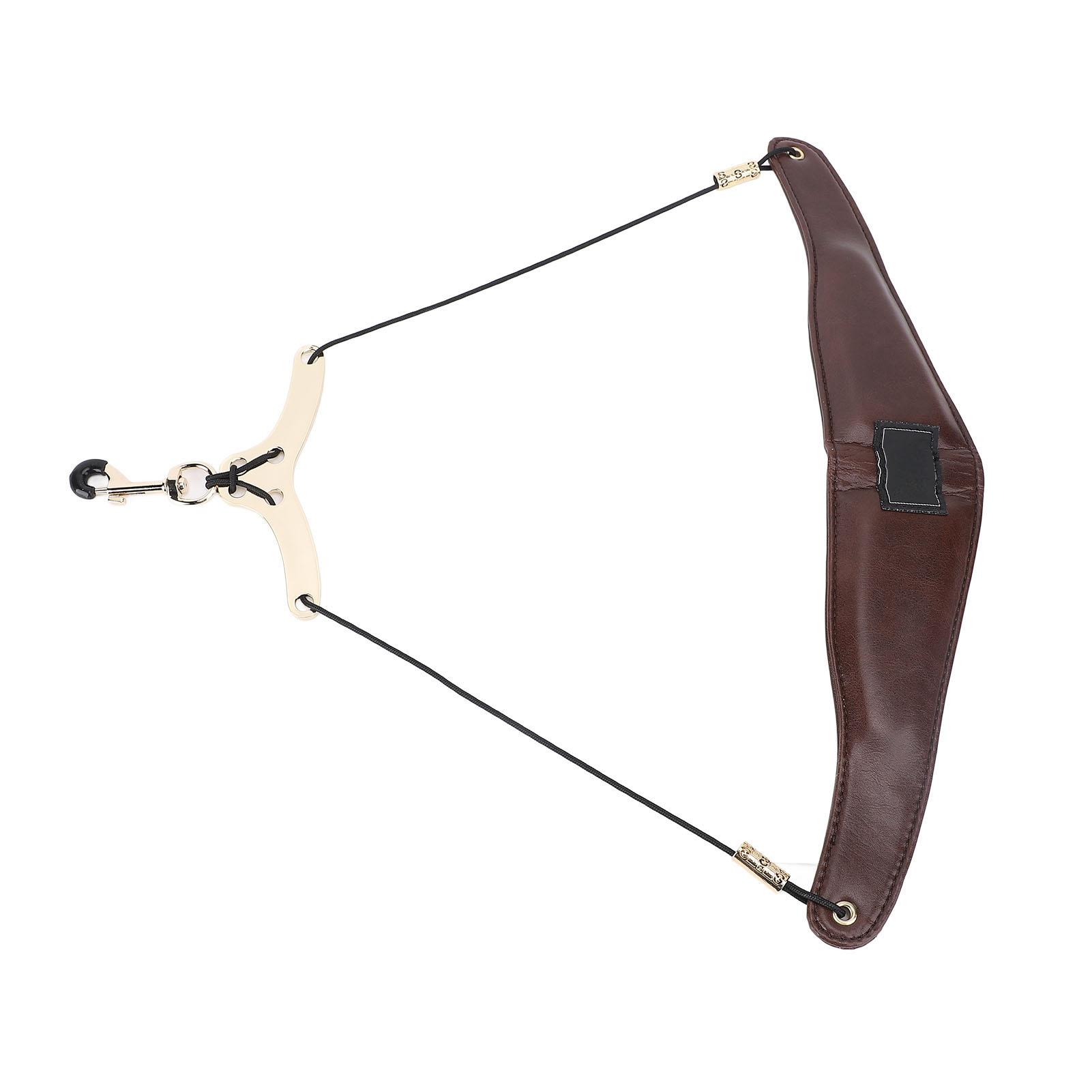 

Saxophone Neck Strap with Metal Adjuster and Rotating Hook Adjustable Leather Padded Strap for Alto