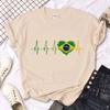Brazil Top Unisex Summer Tshirt Girl Unisexga Clothing