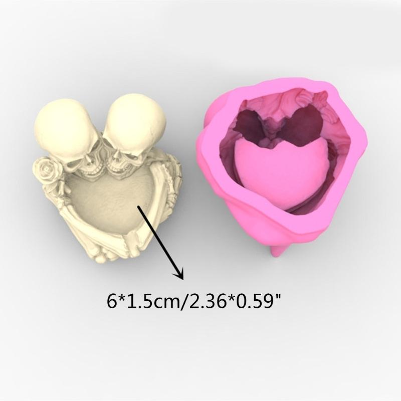 DIY Resin Vase Mold Succulent Flower Pot Silicone Mold Ashtray Molds Halloween Skull Shape Planter Pot Mold Handmade