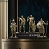 Rycerze Kreatywne Figurki Statua Dekoracja Biurka Ciężko Opancerzeni Rycerze Postacie Rzeźby z Żywicy Estetyczna Dekoracja Pokoju