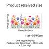 1Pc Double Sided Colorful Flowers Butterfly Wall Sticker Electrostatic Paste Window Glass Paste Visible Decorative Wall Decal