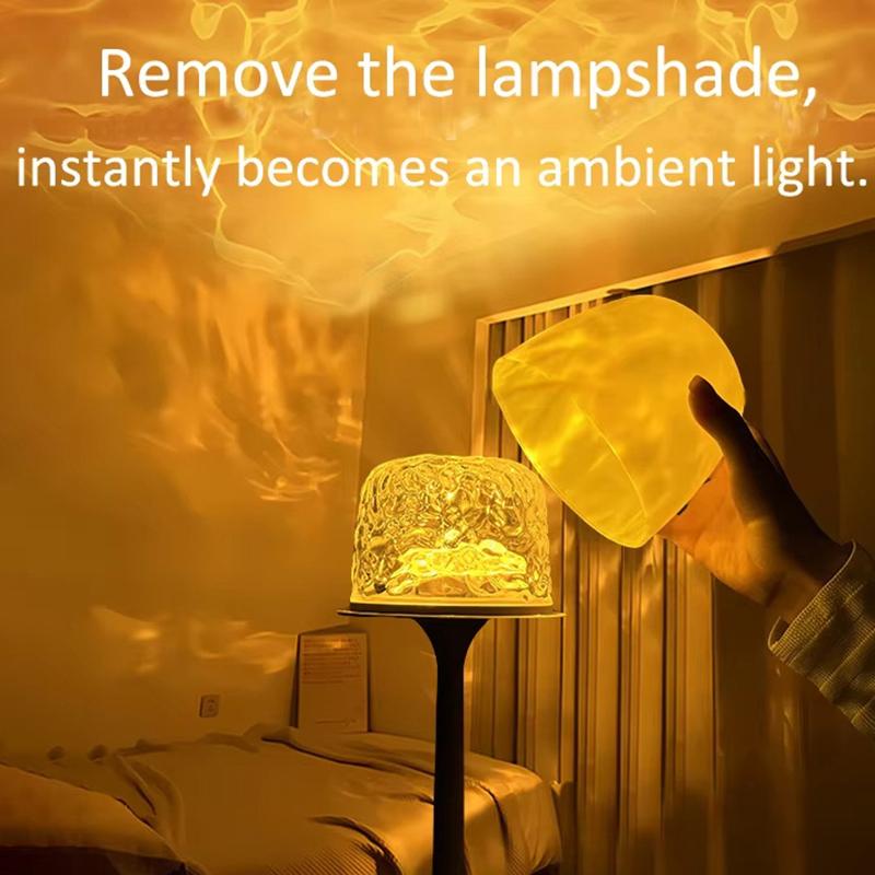 2In1 Water Ripple Projector 3/16 Colors Night Light Flame  Lamp Home Houses Decoration Sunset Lights Gift Rotating Light