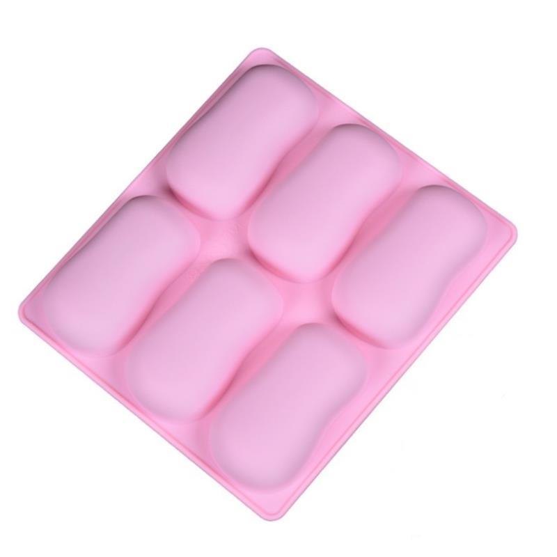 6 Hole Handmade Soap Making Mold Food Grade Silicone Resin Plaster Molds DIY Chocolate Baking Supplies Silicone Soap Form Gift
