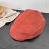 Solid Color Simple Suede Forward Hat Children Autumn and Winter Cap Casual Versatile Face Small Retro Reverse Wear