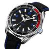 SKMEI Men's Sports Watch, Black, Leather Strap, Waterproof, Large, Casual, Business, Big Face, Analog, Fluorescent, Luxury, Gift, Black/Blue