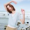 Women's Faux Two-Piece V-Neck Short Sleeve Knitted Top