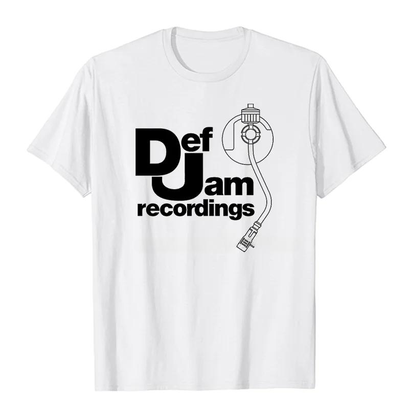 Vintage Bedruckte Herrenbekleidung DEF JAM Recordings Logo Klassisches Rap Hip Hop NAS T-Shirt Klassische Hochwertige Baumwolle Damen Oberteile