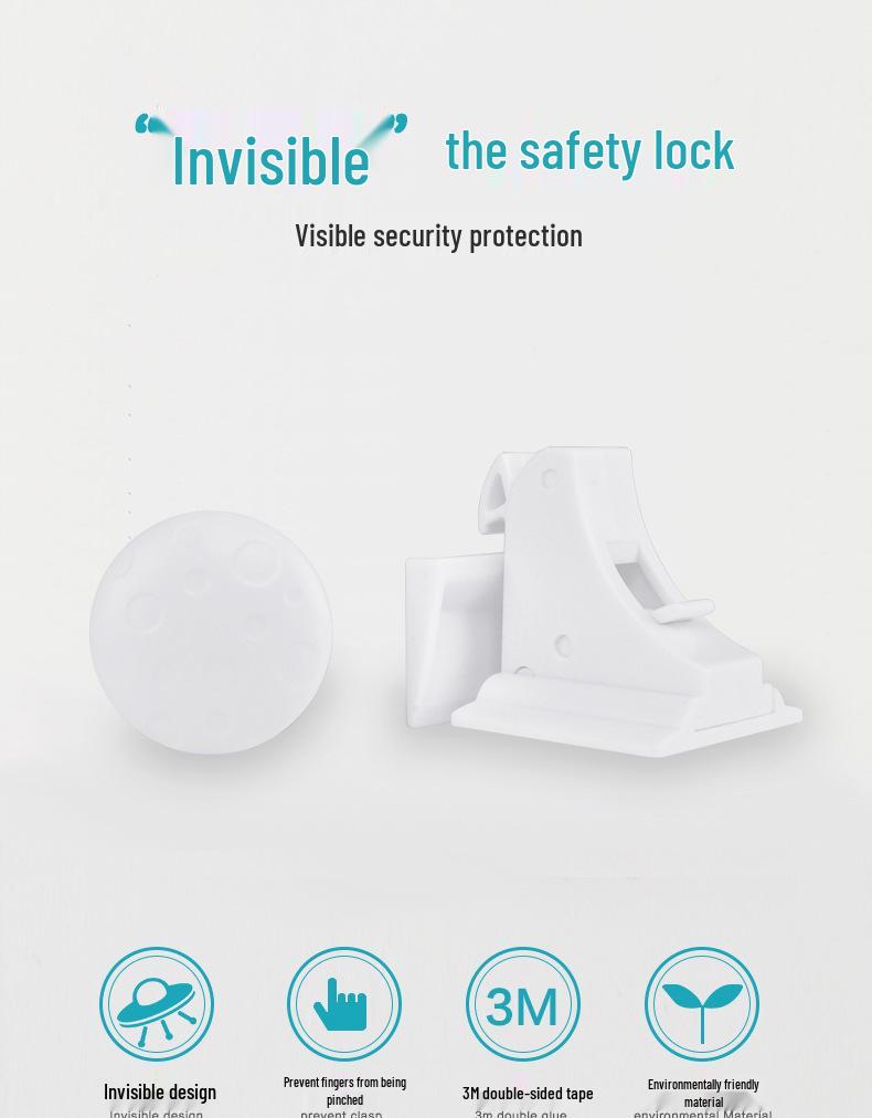 No-Drill Magnetic Cabinet & Drawer Child Safety Lock - Invisible Baby Lock