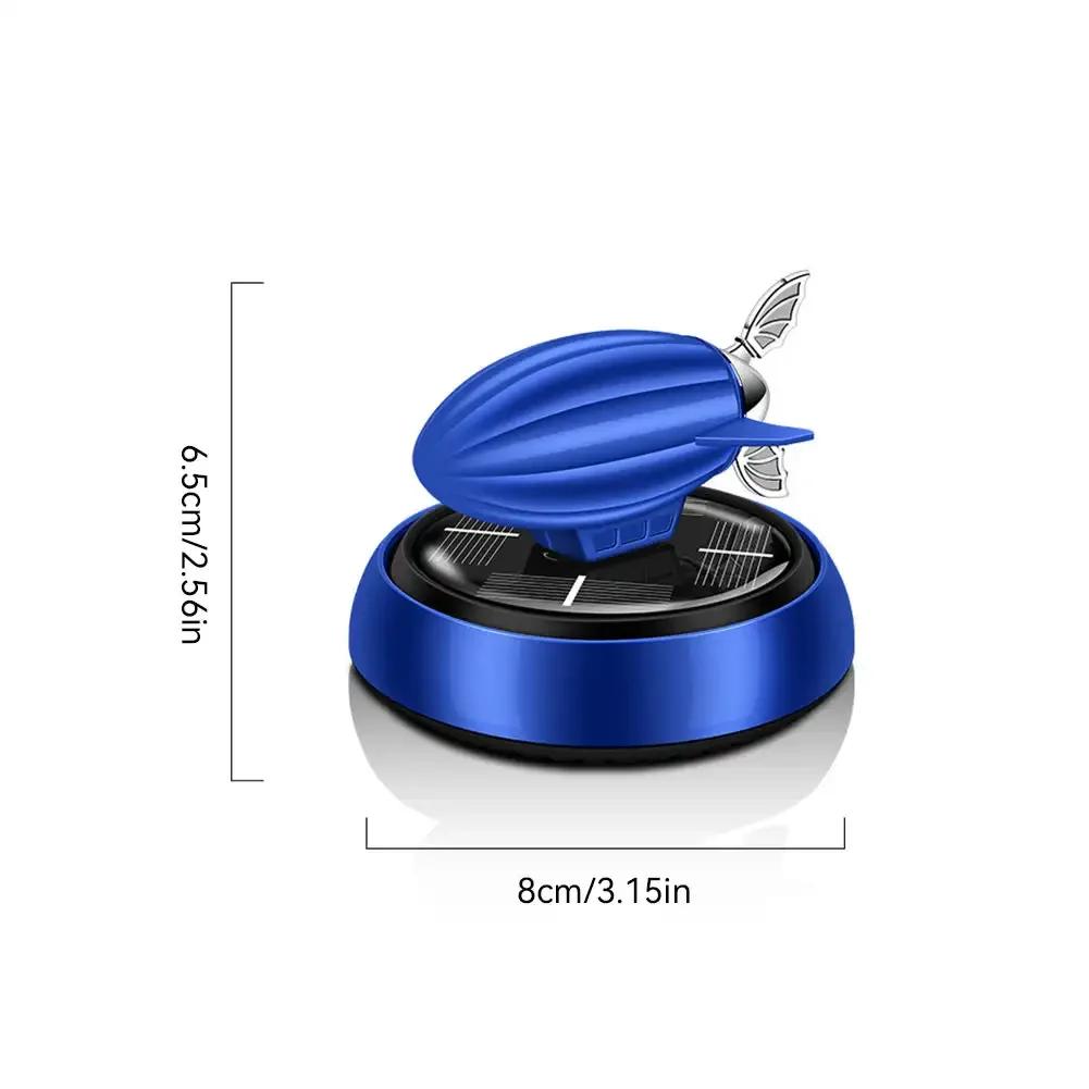 Ornements Parfumés d'Aromathérapie Solaire pour Voiture Désodorisant Solaire Dirigeable Queue de Navire Rotative Diffuseur d'Arômes pour Véhicule Maison Bureau