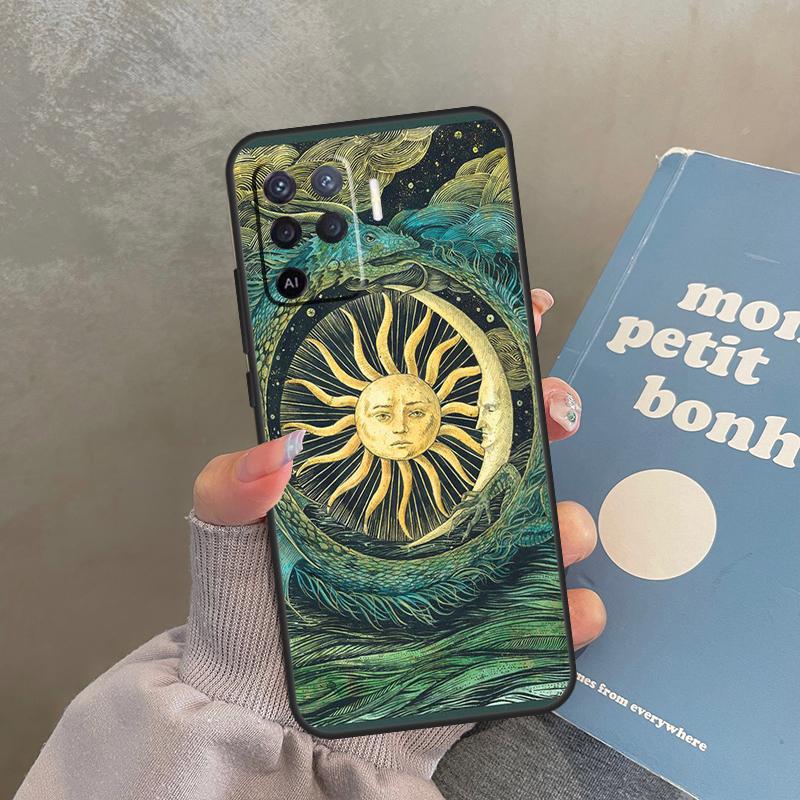 

Sun Moon Aesthetic Case For Oppo A74 A94 A54 A18 A38 A58 A78 A98 A40 A60 A80 A16 A76 A96 A15 A17 A77 A57S Cover OPPO A54 5G