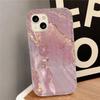 Pink Marble for iPhone17 Airbag Mobile Phone Case Apple 15promax Anti-drop 14/13 Factory 16