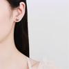 0 .2 -2 Carat Moissanite Six Claw S925 Sterling Silver Gold Temperament Stud Earrings Women 'S Wedding Jewelry