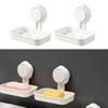 2pcs Suction Cup Soap Dish Soap Holders Wall Mounted Not Drilling Required Soap Box For Bathroom And Kitchen Soap Rack