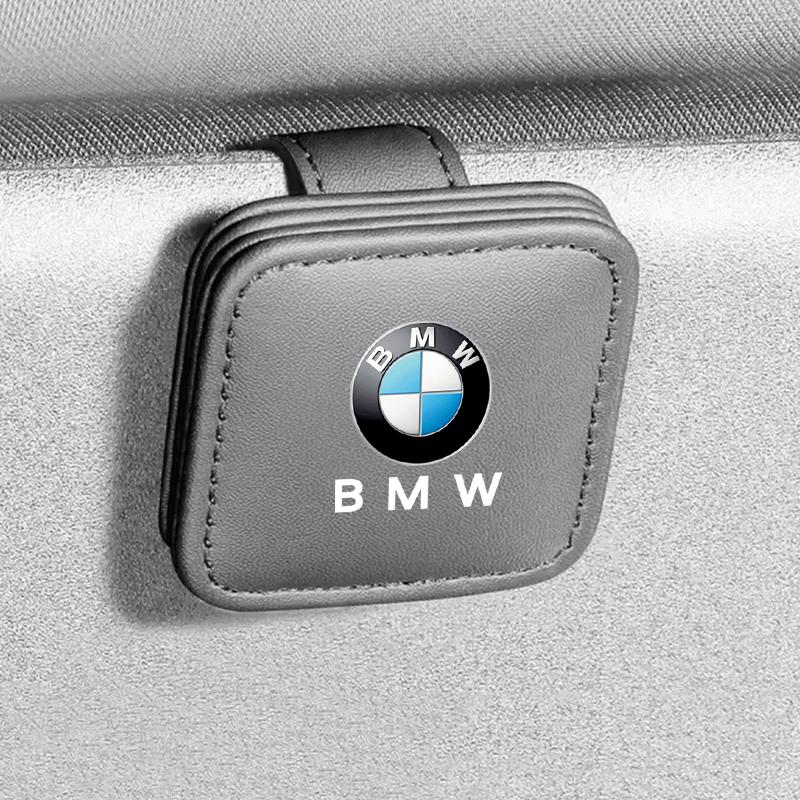 Auto Sun Visor Glasses Box Sunglasses Clip Card Ticket Holder For BMW M 1 2 3 4 5 7 Series X1 X3 X4 X5 X6 X7 F10 F30 E46 E60